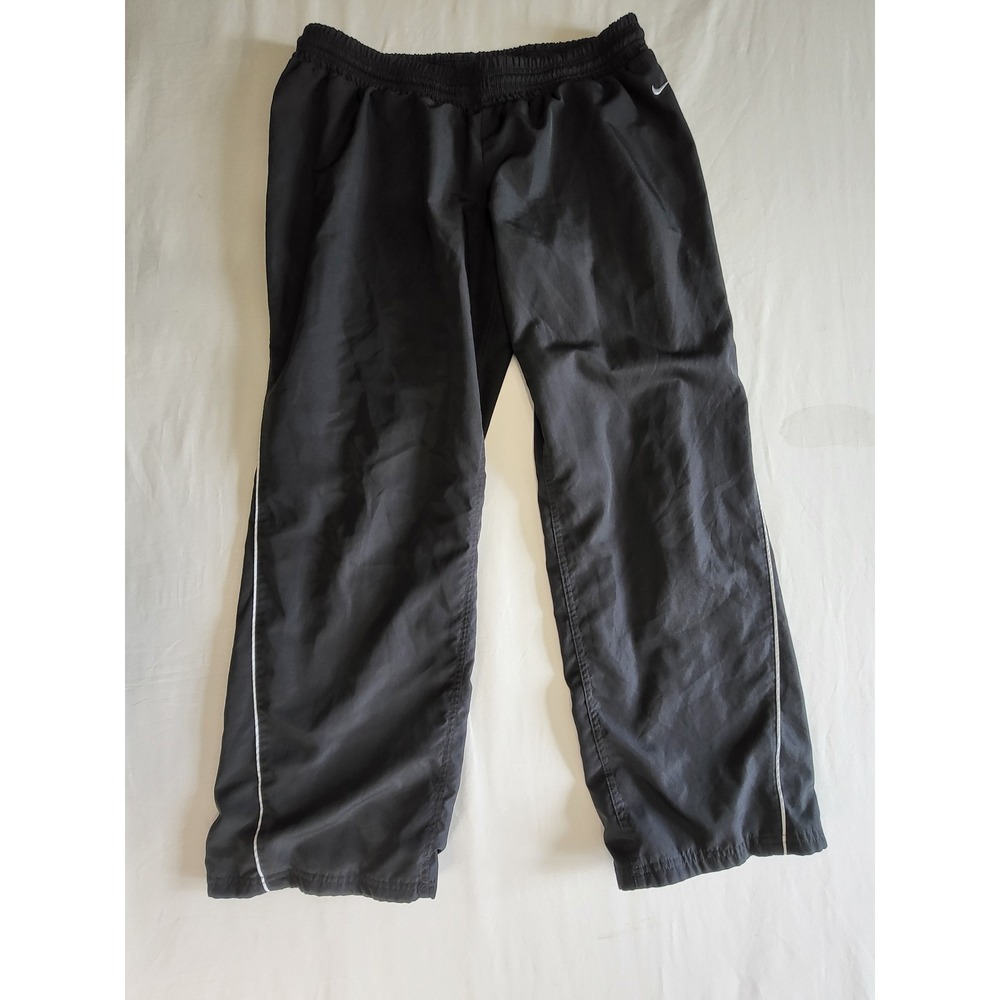 Y2K Nike The Athletic Dept Mesh Lined Track Pants Black Women's Large Short LS